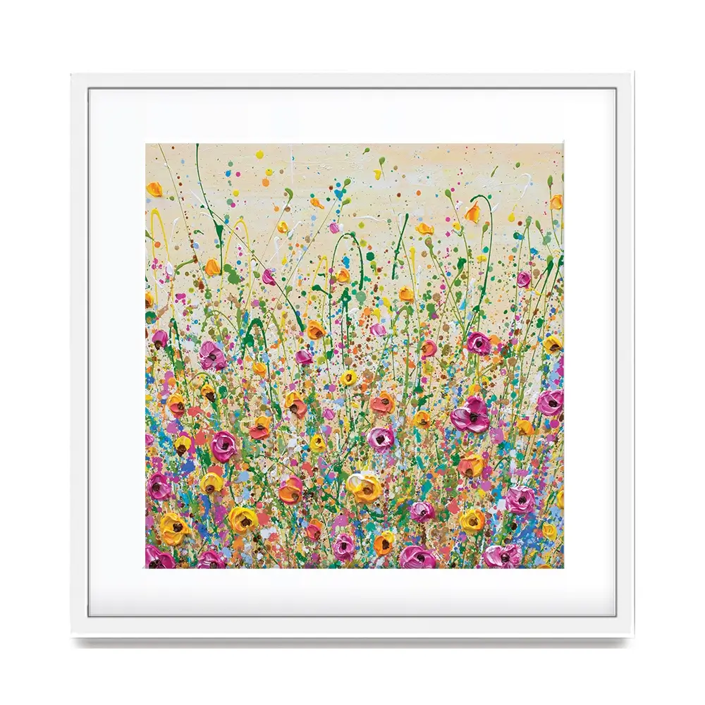 Yellow Meadow Square Framed Art Print Yellow Meadow Square Framed Art Print wall art product Olga Tkachyk