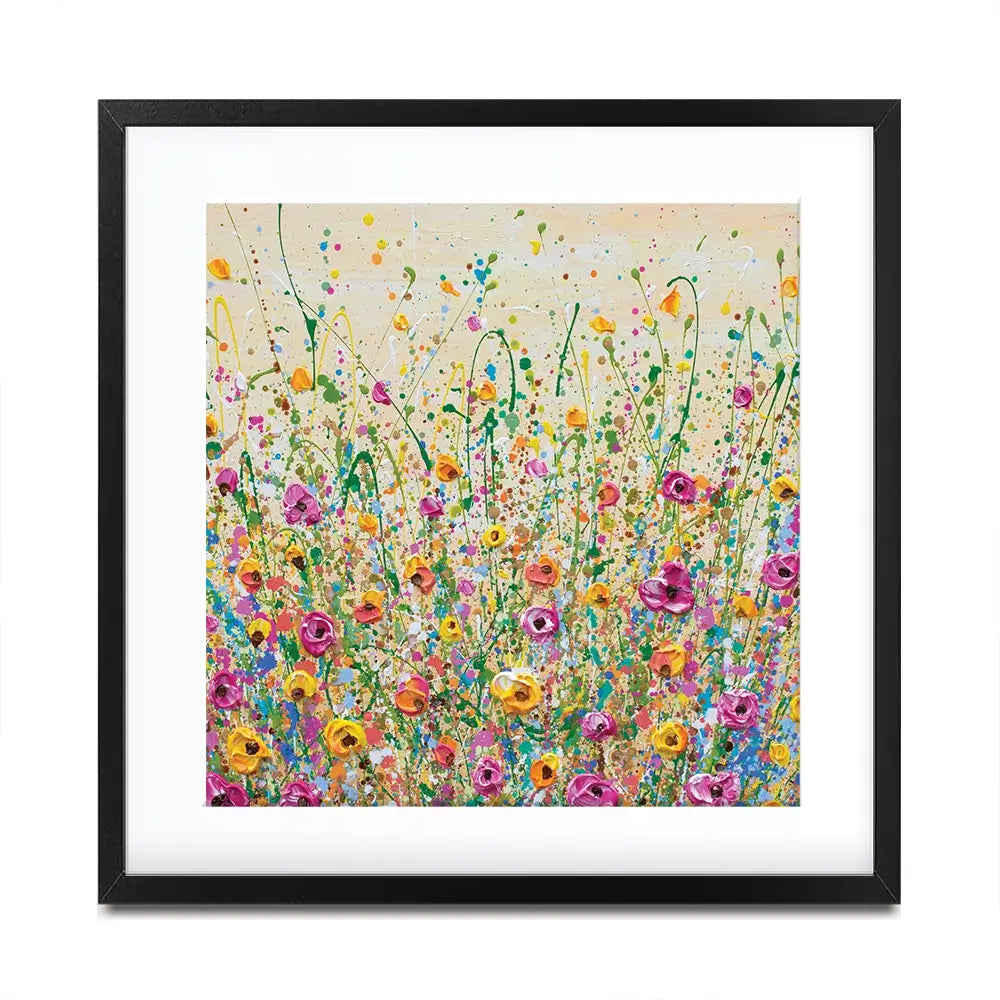 Yellow Meadow Square Framed Art Print Yellow Meadow Square Framed Art Print wall art product Olga Tkachyk
