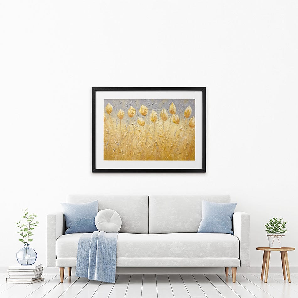 Yellow Tulips Framed Art Print wall art product Osnat Tzadok
