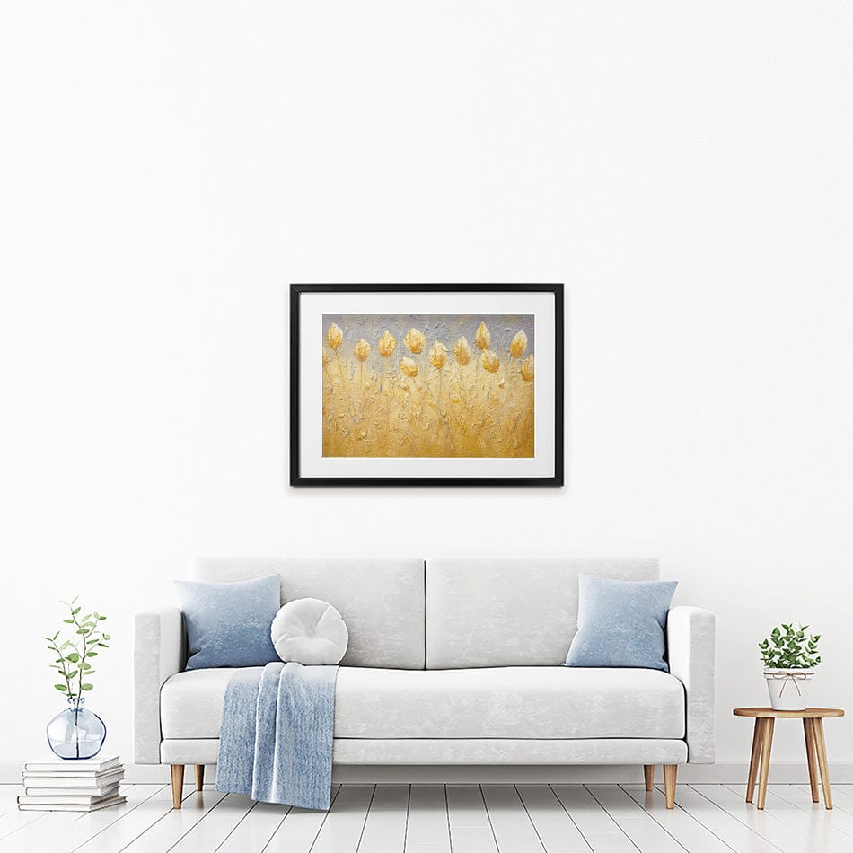Yellow Tulips Framed Art Print wall art product Osnat Tzadok
