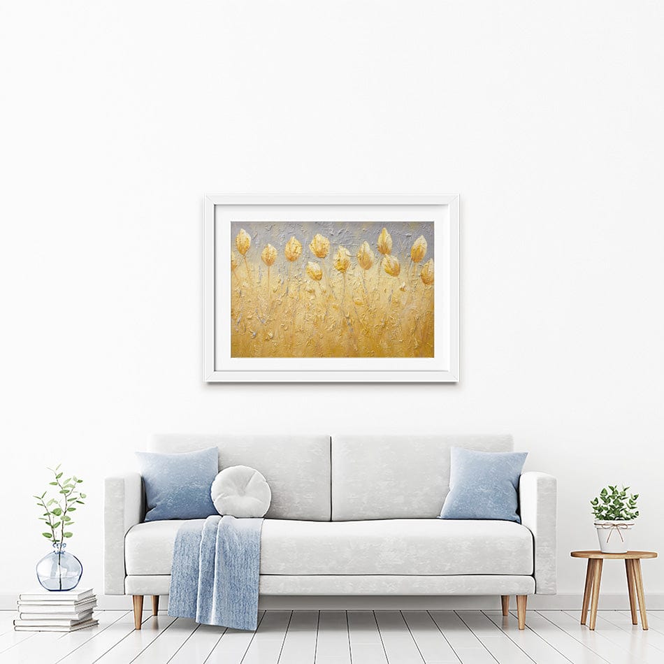 Yellow Tulips Framed Art Print wall art product Osnat Tzadok