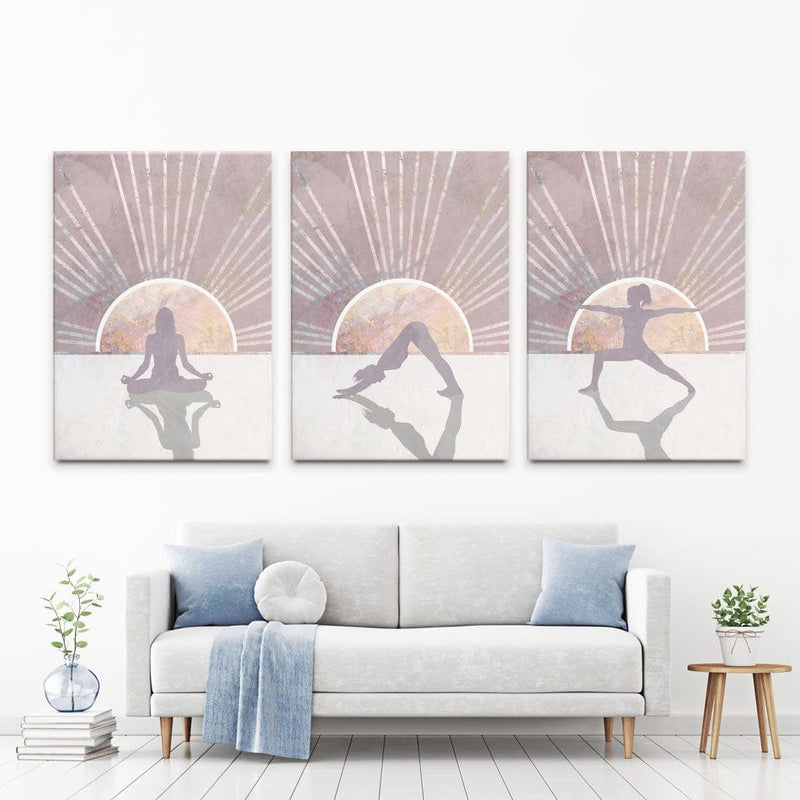 Yoga Boho Trio Canvas Print wall art product Sarah Manovski