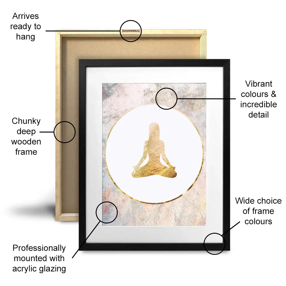 Yoga Framed Art Print Trio Yoga Framed Art Print Trio wall art product Sarah Manovski