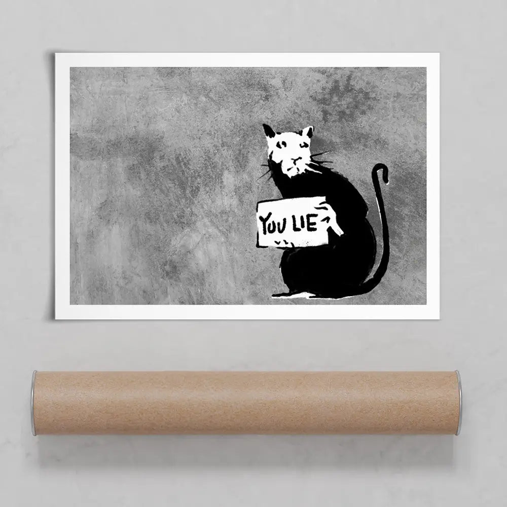 You Lie Rat Art Print You Lie Rat Art Print wall art product Banksy