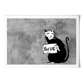 You Lie Rat Art Print You Lie Rat Art Print wall art product Banksy