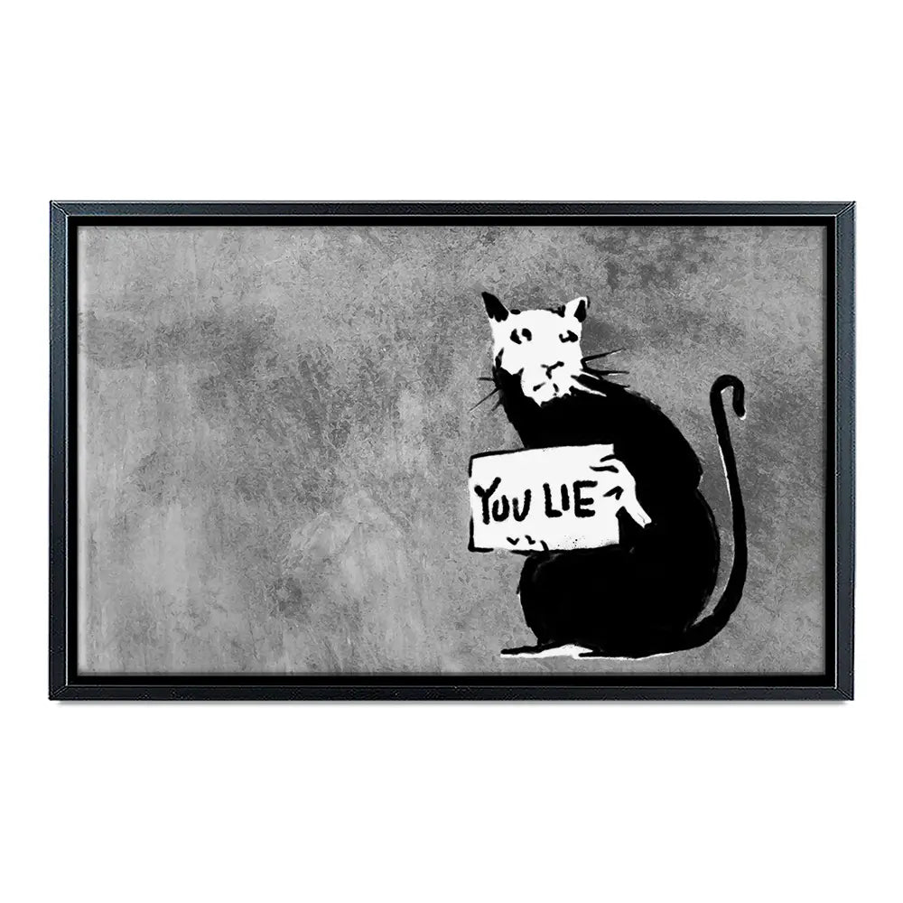 You Lie Rat Canvas Print You Lie Rat Canvas Print wall art product Banksy