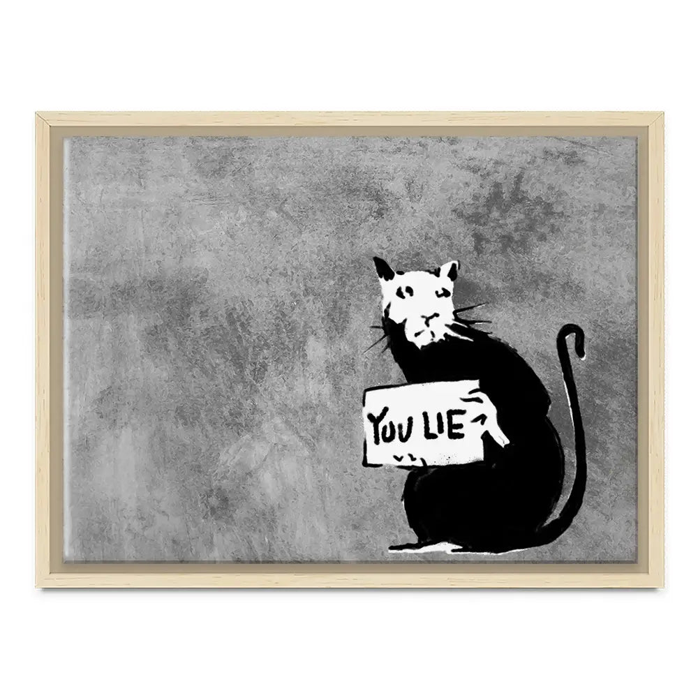 You Lie Rat Canvas Print You Lie Rat Canvas Print wall art product Banksy