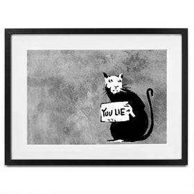 You Lie Rat Framed Art Print You Lie Rat Framed Art Print wall art product Banksy