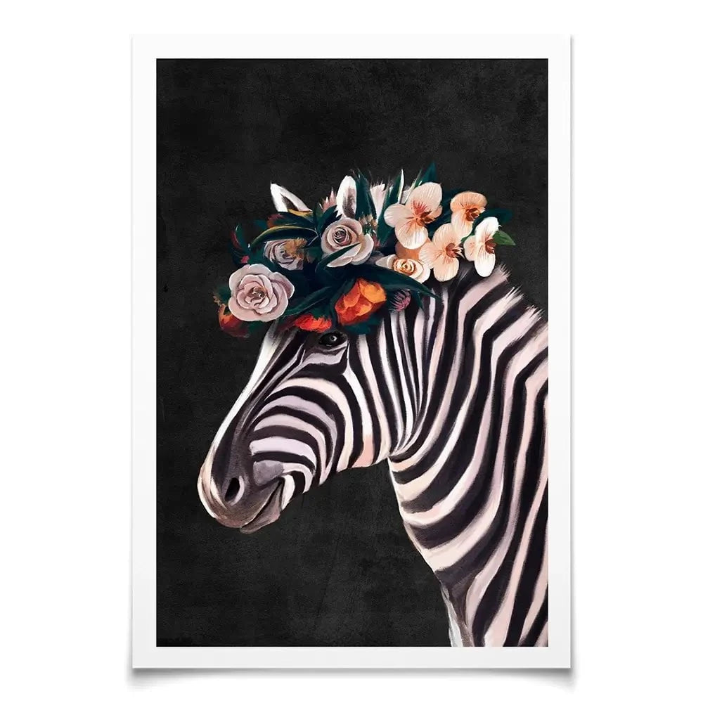 Zebra Crown Art Print Zebra Crown Art Print wall art product Svetlana Aleynikova