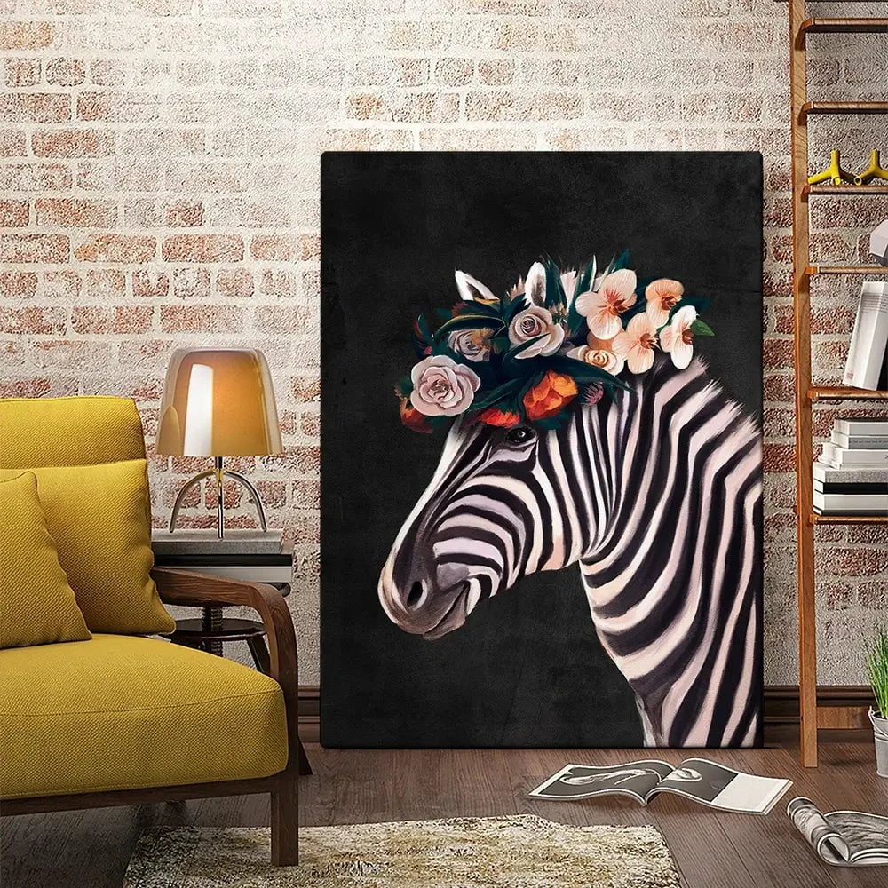 Zebra Crown Canvas Print Zebra Crown Canvas Print wall art product Svetlana Aleynikova