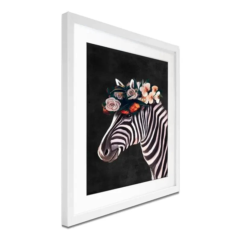 Zebra Crown Framed Art Print Zebra Crown Framed Art Print wall art product Svetlana Aleynikova