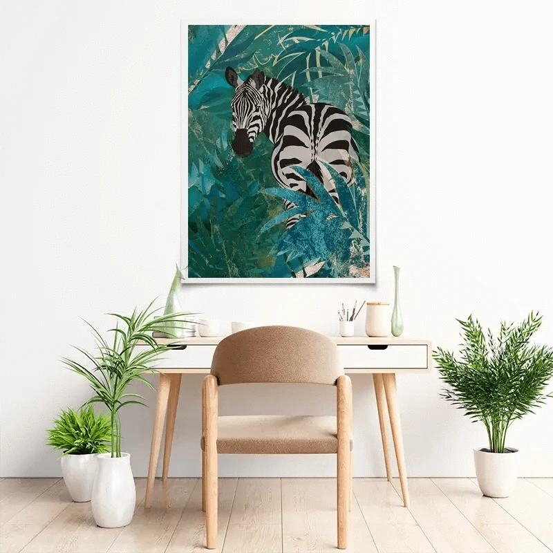 Zebra In The Jungle Art Print Zebra In The Jungle Art Print wall art product Sarah Manovski
