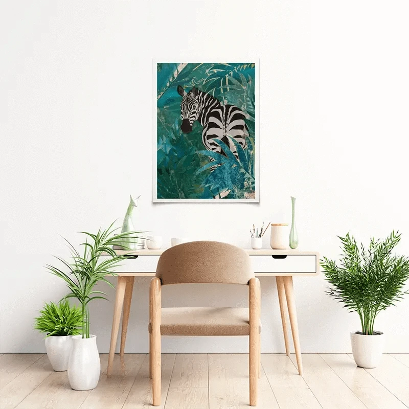 Zebra In The Jungle Art Print Zebra In The Jungle Art Print wall art product Sarah Manovski