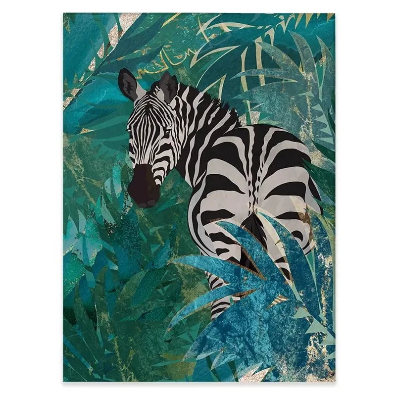 Zebra In The Jungle Canvas Print Zebra In The Jungle Canvas Print wall art product Sarah Manovski