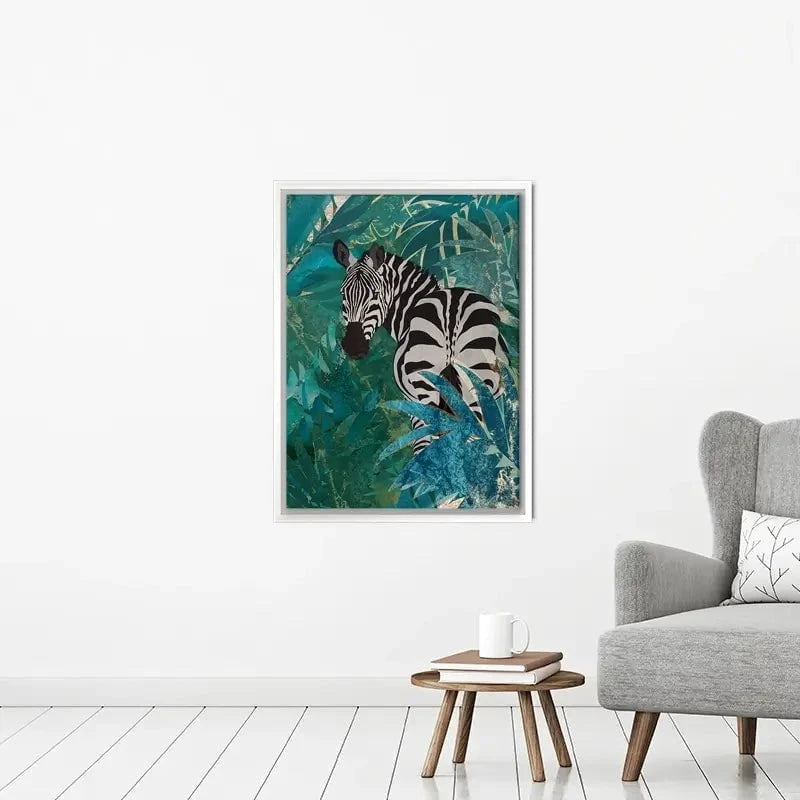 Zebra In The Jungle Canvas Print Zebra In The Jungle Canvas Print wall art product Sarah Manovski