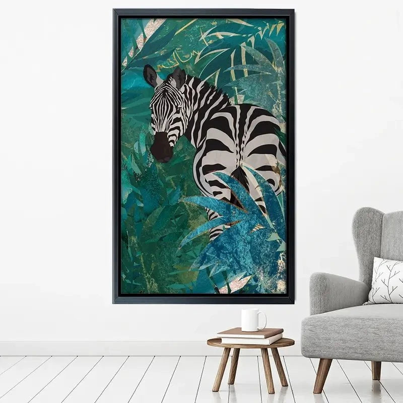 Zebra In The Jungle Canvas Print Zebra In The Jungle Canvas Print wall art product Sarah Manovski