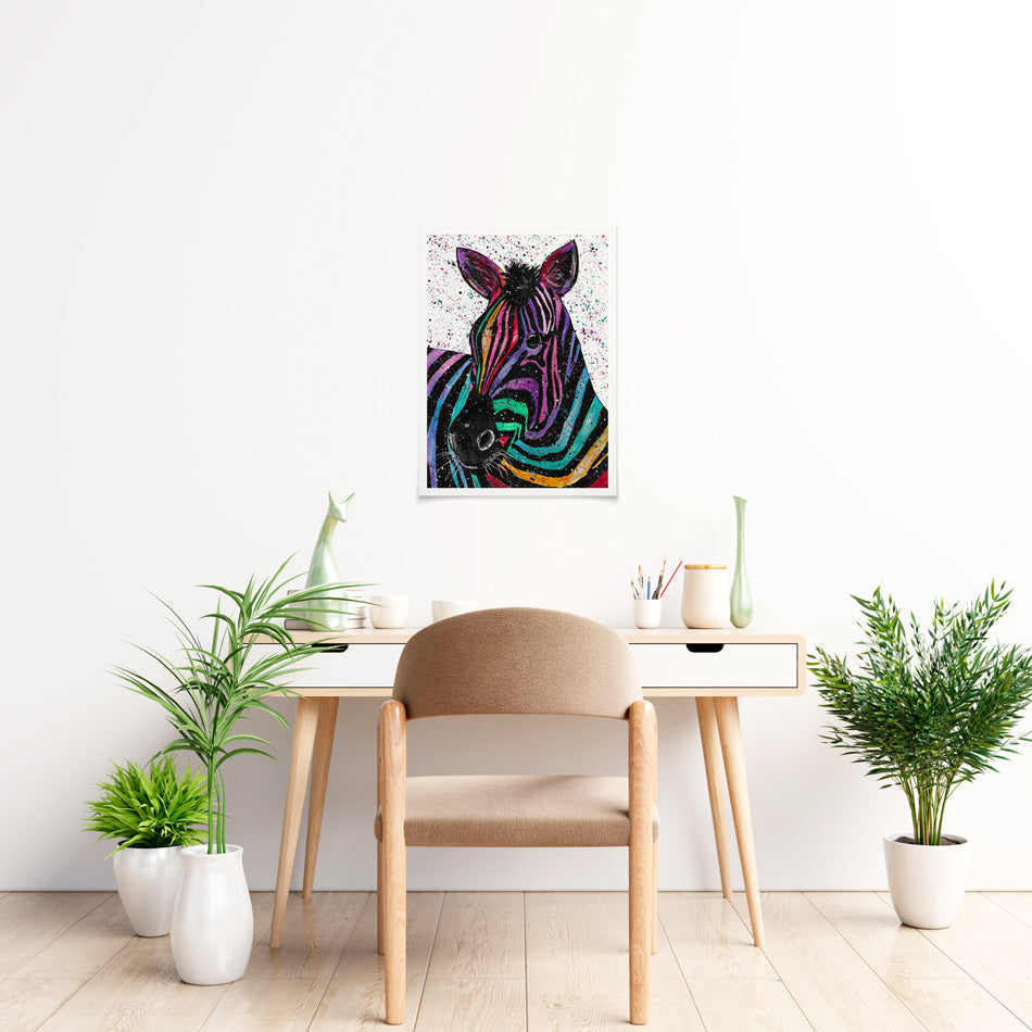 Zebra Nellie Art Print Zebra Nellie Art Print wall art product Emma LC Art