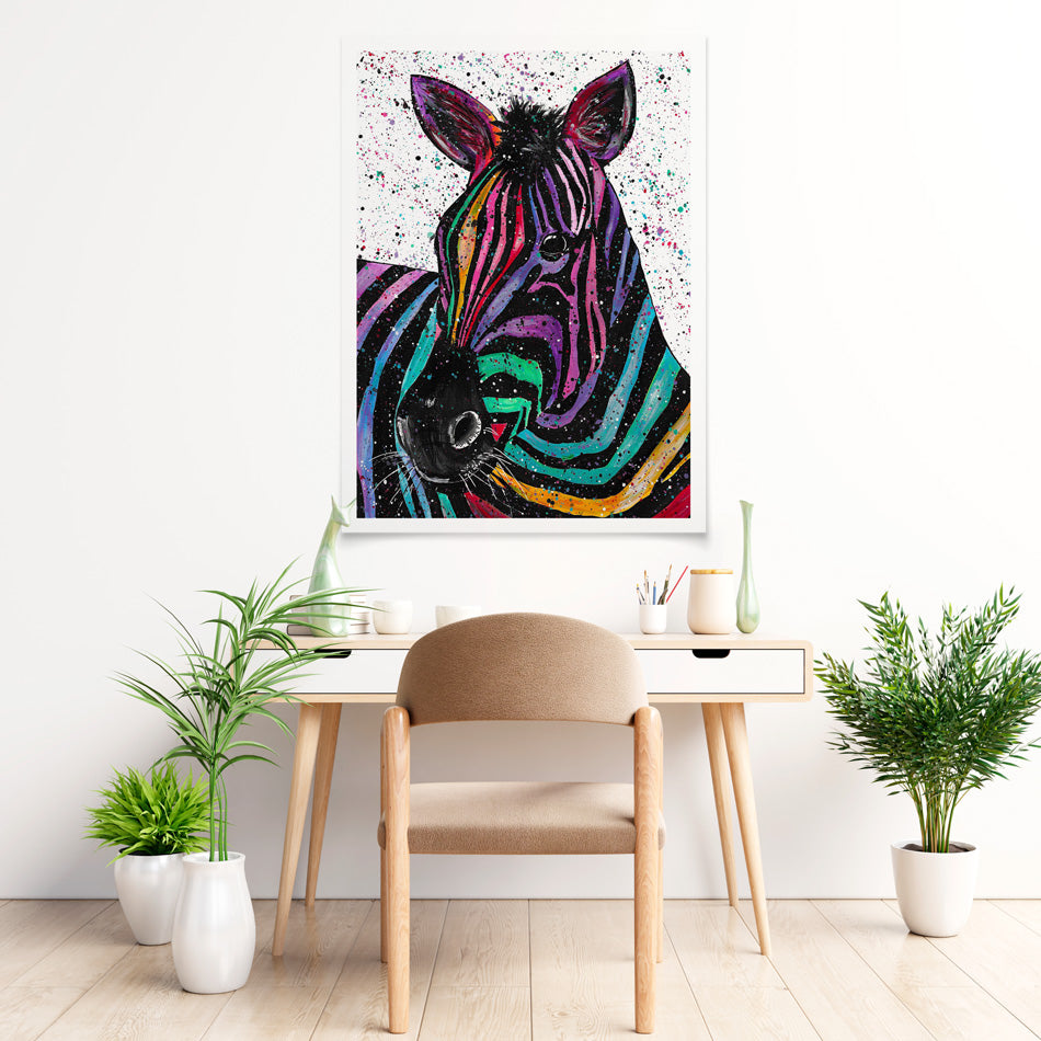 Zebra Nellie Art Print Zebra Nellie Art Print wall art product Emma LC Art