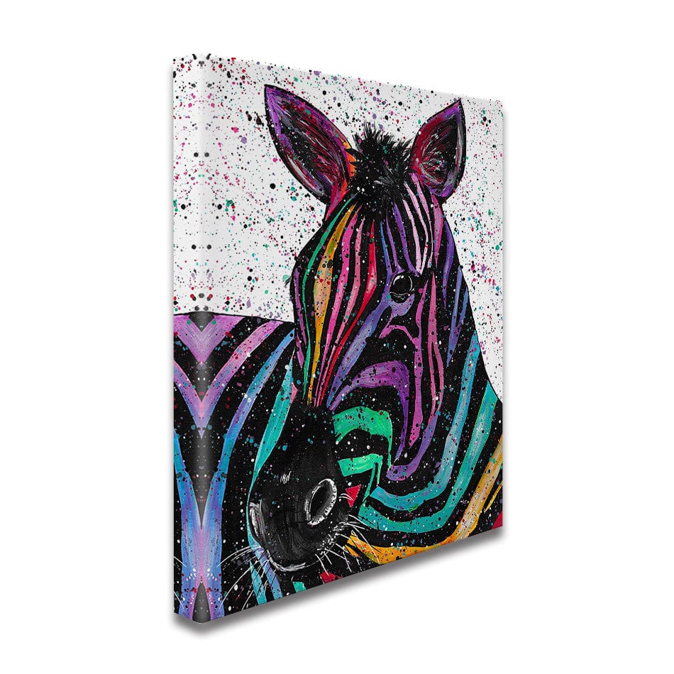 Zebra Nellie Canvas Print wall art product Emma LC Art