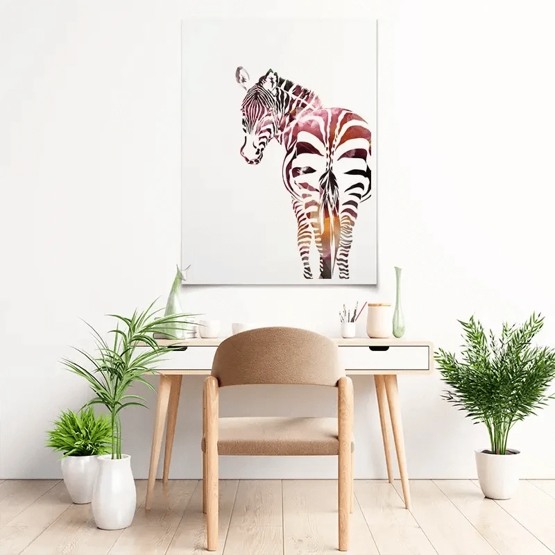 Zebra On White Art Print Zebra On White Art Print wall art product Sarah Manovski