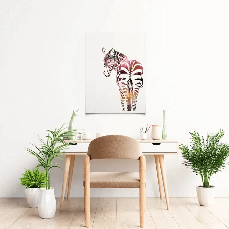 Zebra On White Art Print Zebra On White Art Print wall art product Sarah Manovski