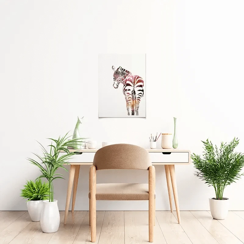 Zebra On White Art Print Zebra On White Art Print wall art product Sarah Manovski