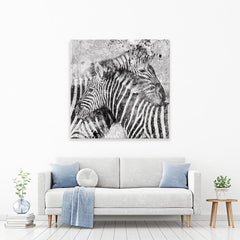 Zebra Pair Canvas Print wall art product Carol Robinson