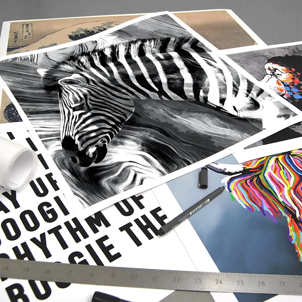 Zebra Square Art Print Zebra Square Art Print wall art product Mohammadreza Zeidabadi / Shutterstock