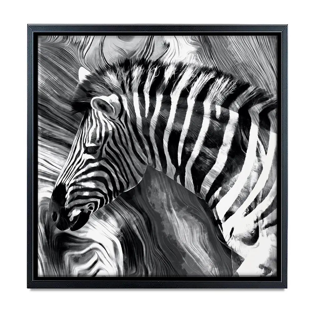 Zebra Square Canvas Print Zebra Square Canvas Print wall art product Mohammadreza Zeidabadi / Shutterstock