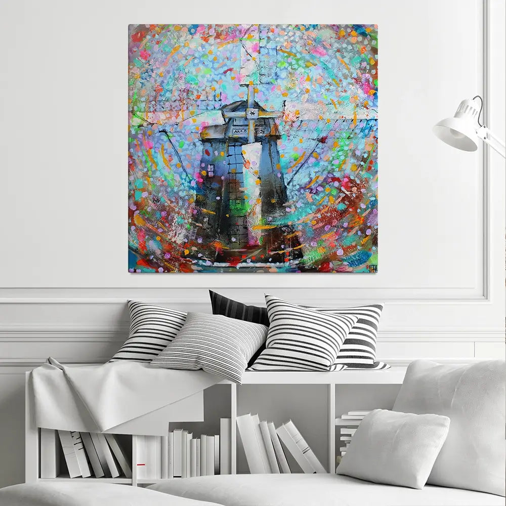 Zwarte Molen Square Canvas Print Zwarte Molen Square Canvas Print wall art product Studio Paint-Ing