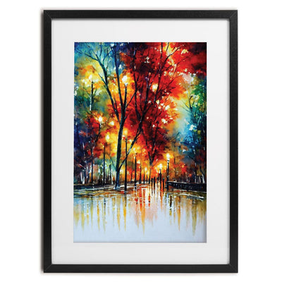 A Walk In The Rain Framed Art Print wall art product Denise Dundon