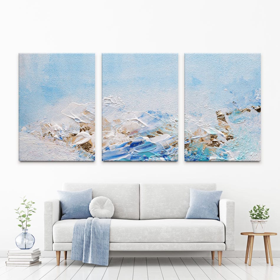 Abstract Azure Trio Canvas Print wall art product Rudchenko Liliia / Shutterstock