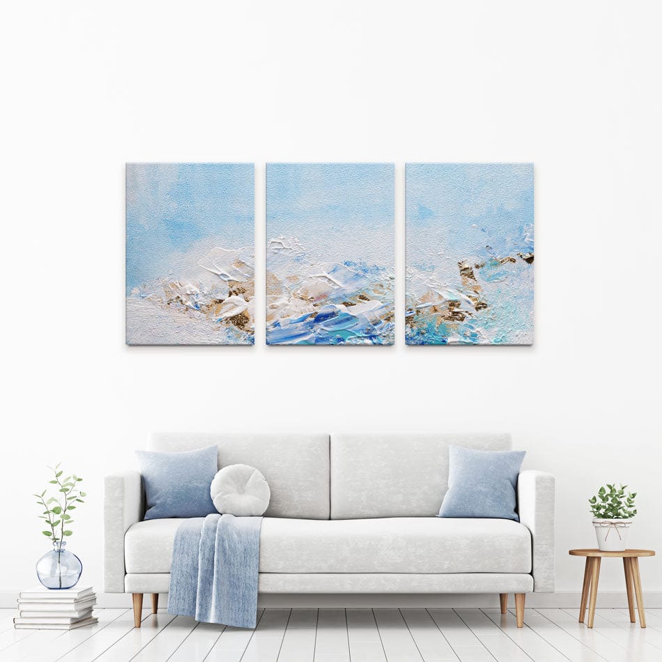 Abstract Azure Trio Canvas Print wall art product Rudchenko Liliia / Shutterstock