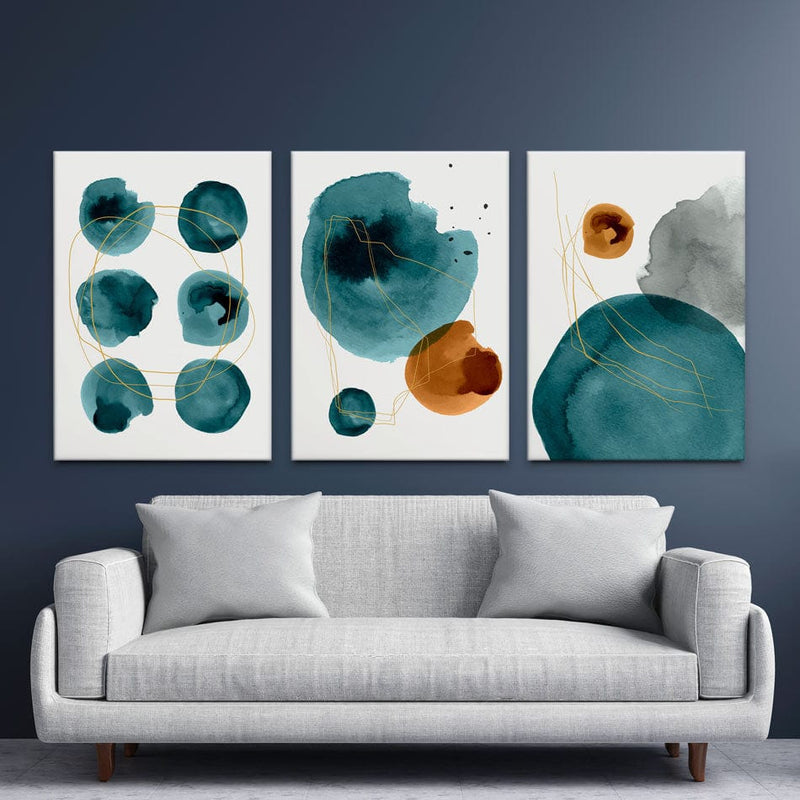 Abstract Circles Trio Canvas Print wall art product Callahan / Shutterstock