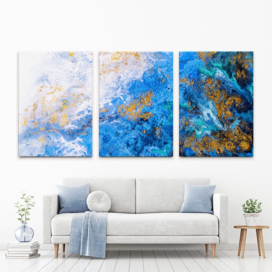Abstract Ocean Trio Canvas Print wall art product CYC / Shutterstock