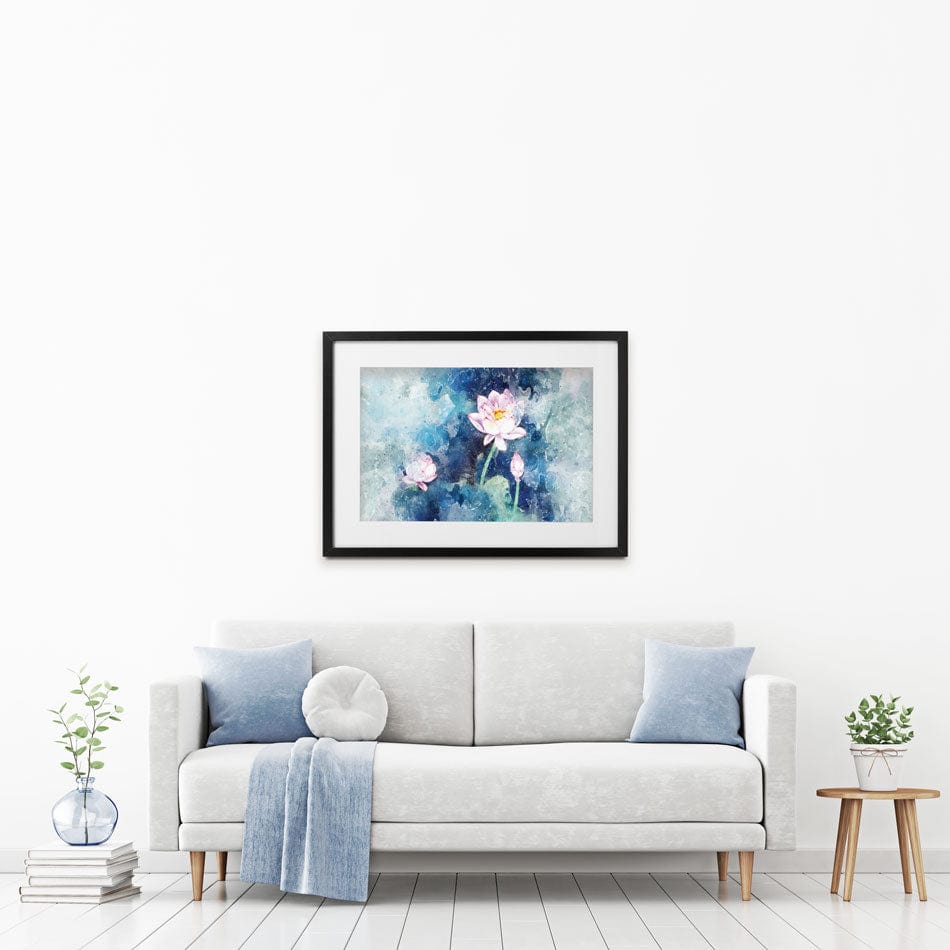 Abstract Pink Flowers Framed Art Print wall art product Muzi pear studio / Shutterstock