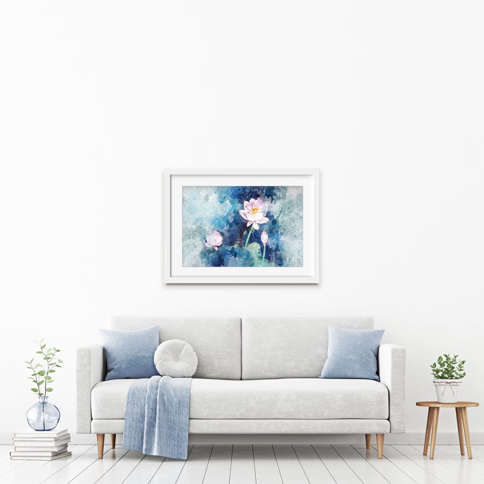 Abstract Pink Flowers Framed Art Print wall art product Muzi pear studio / Shutterstock