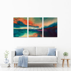 Abstract Sunset Trio Canvas Print wall art product agsandrew / Shutterstock
