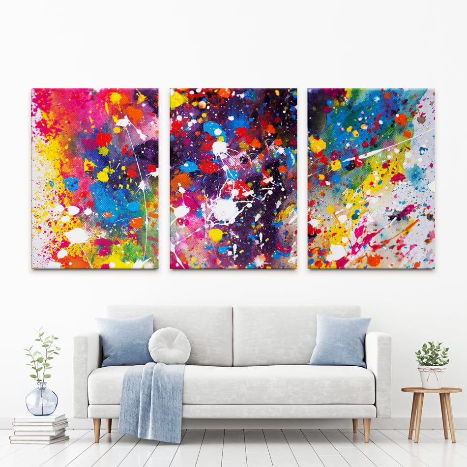 All Colours Of The Rainbow Trio Canvas Print wall art product V.stock / Shutterstock