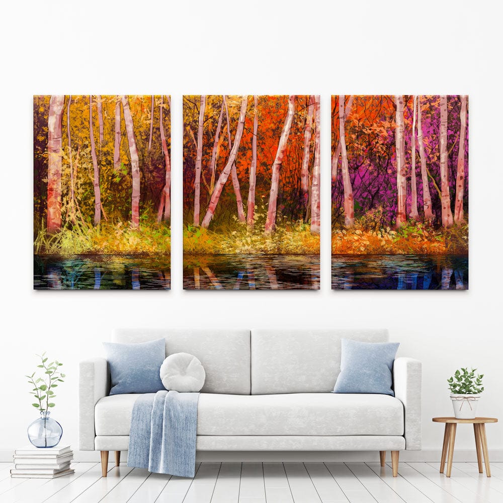 Autumn Trees Trio Canvas Print wall art product pluie_r / Shutterstock