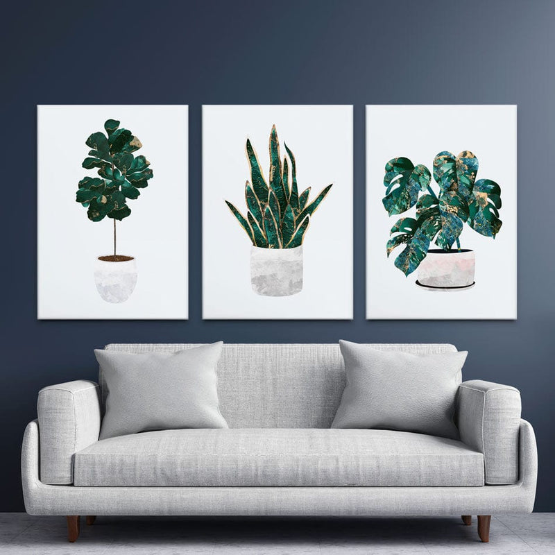 Beautiful Botanicals Trio Canvas Print wall art product Sarah Manovski