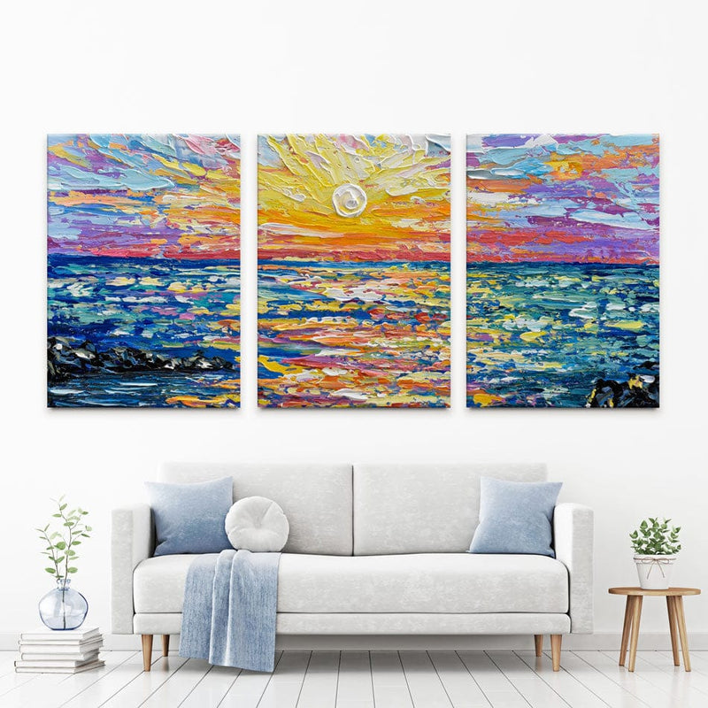 Beautiful Sunset Trio Canvas Print wall art product Olga Tkachyk