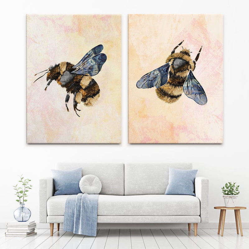 Bees Duo Canvas Print wall art product Sarah Manovski