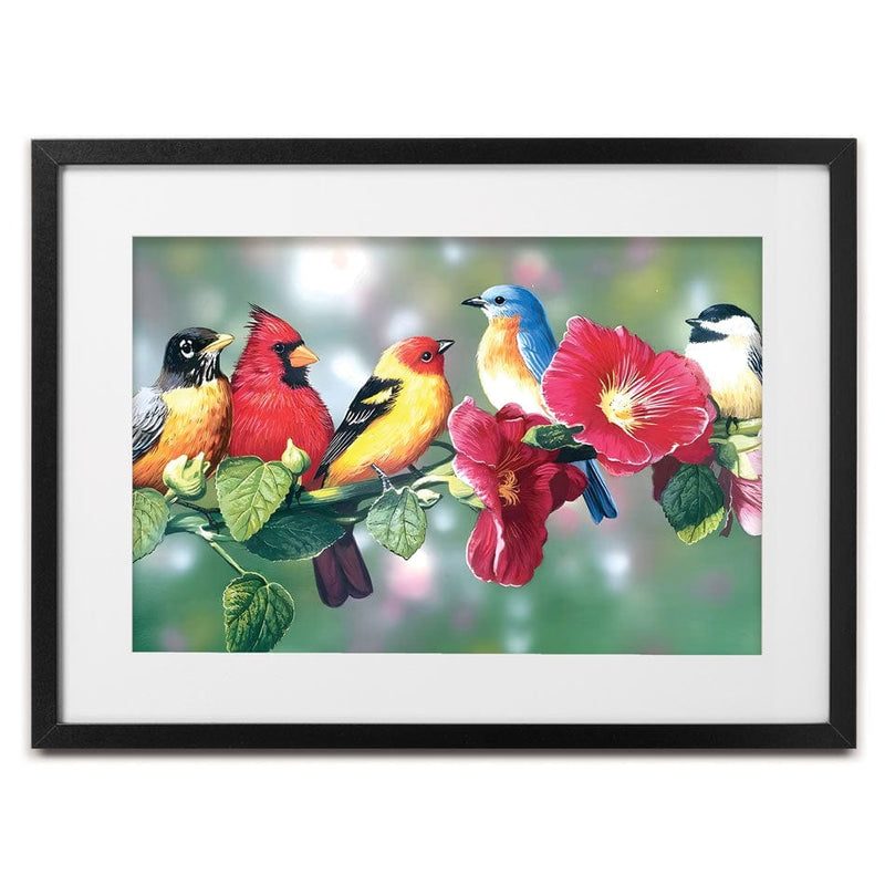 Birds In A Row Framed Art Print wall art product MeyEing / Shutterstock