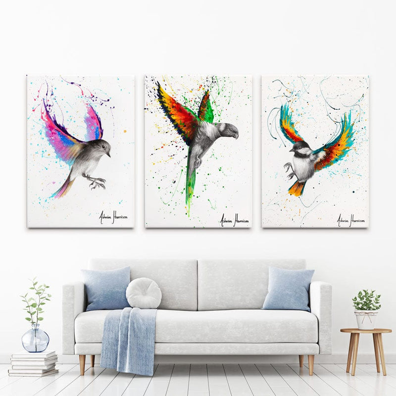 Birds Trio Canvas Print wall art product Ashvin Harrison
