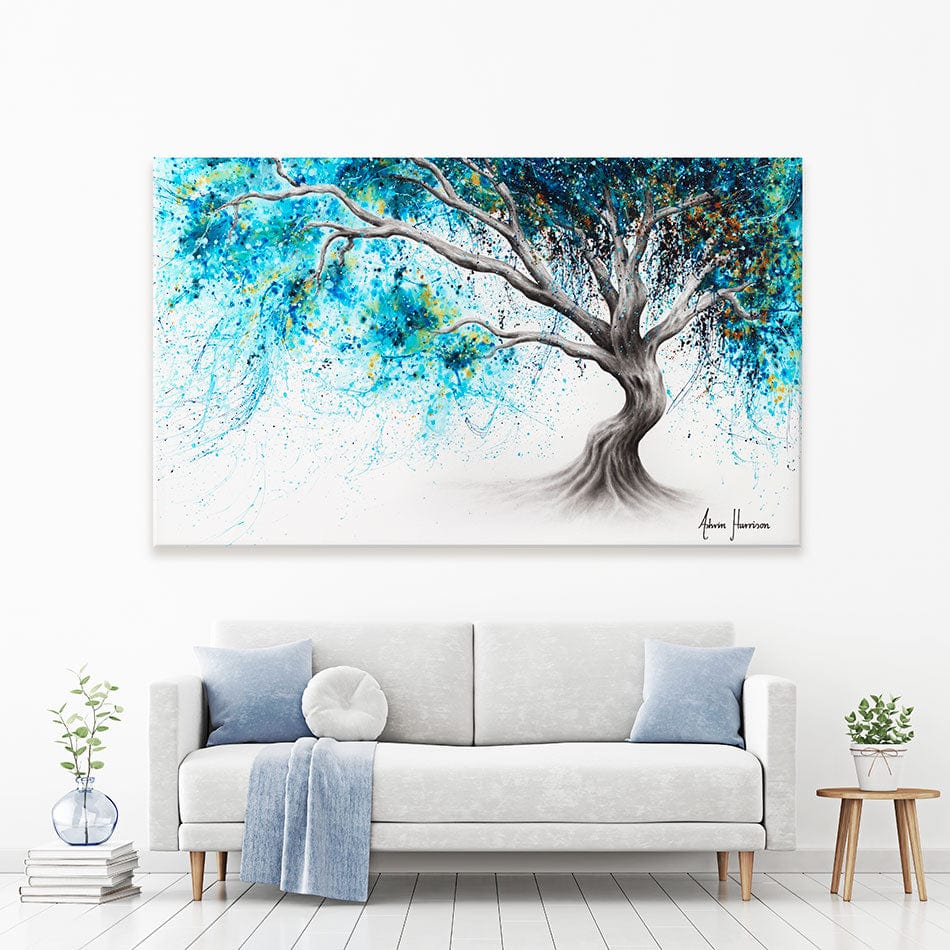 Blue Crystal Dream Tree Canvas Print wall art product Ashvin Harrison