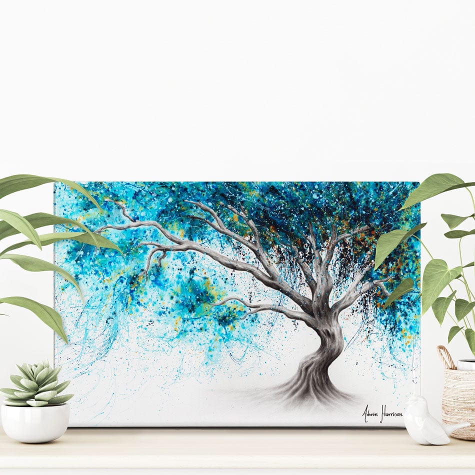 Blue Crystal Dream Tree Canvas Print wall art product Ashvin Harrison