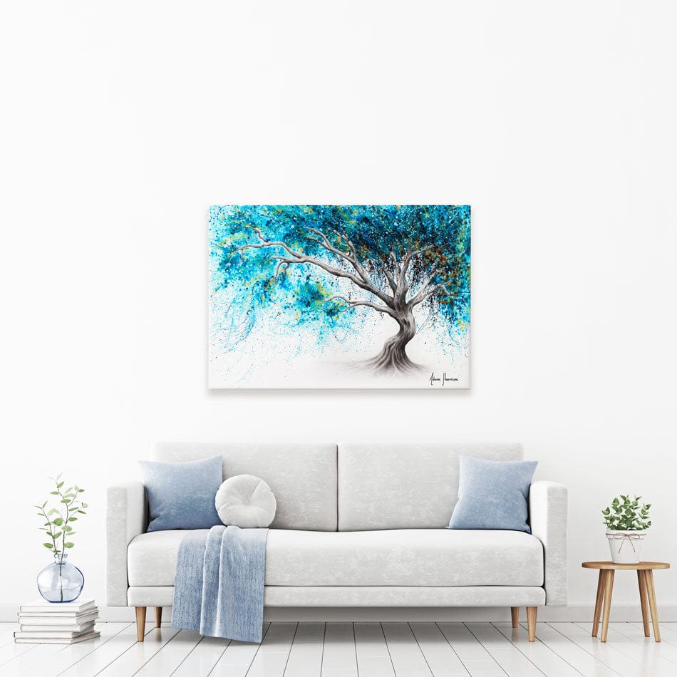 Blue Crystal Dream Tree Canvas Print wall art product Ashvin Harrison