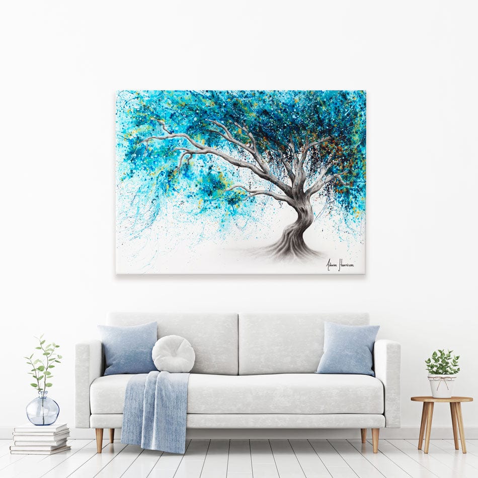 Blue Crystal Dream Tree Canvas Print wall art product Ashvin Harrison