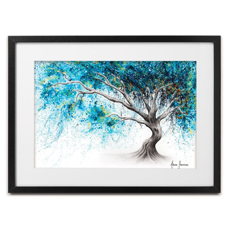 Blue Crystal Dream Tree Framed Art Print wall art product Ashvin Harrison